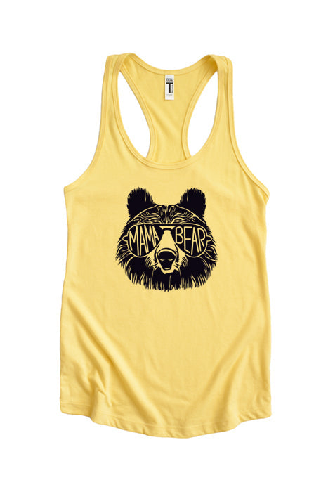 Mama Bear Racerback Tank Top – Soft Cotton Poly Blend
