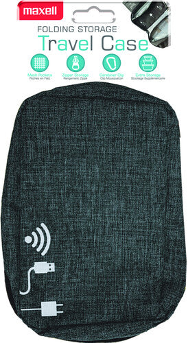 Maxell 199272Msftrl Storage/Travel Case Soft Blk - Maxell 199272MSF-TRL Storage & Travel Case Folding Soft-Sided Zippered (Black)