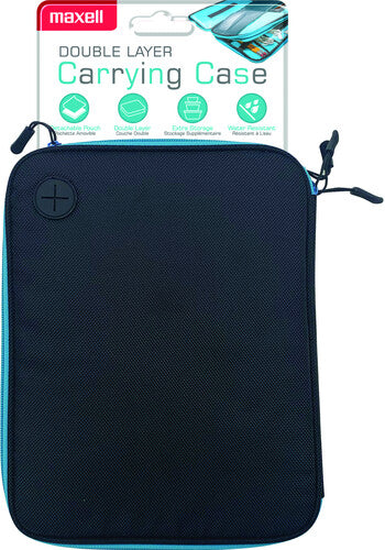 Maxell 199508 Dlcp1 Storage Case Dbl Layer Blue - Maxell 199508 DL-CP1 Storage Case Double Layer, Soft-Sided, Zippered (Blue)