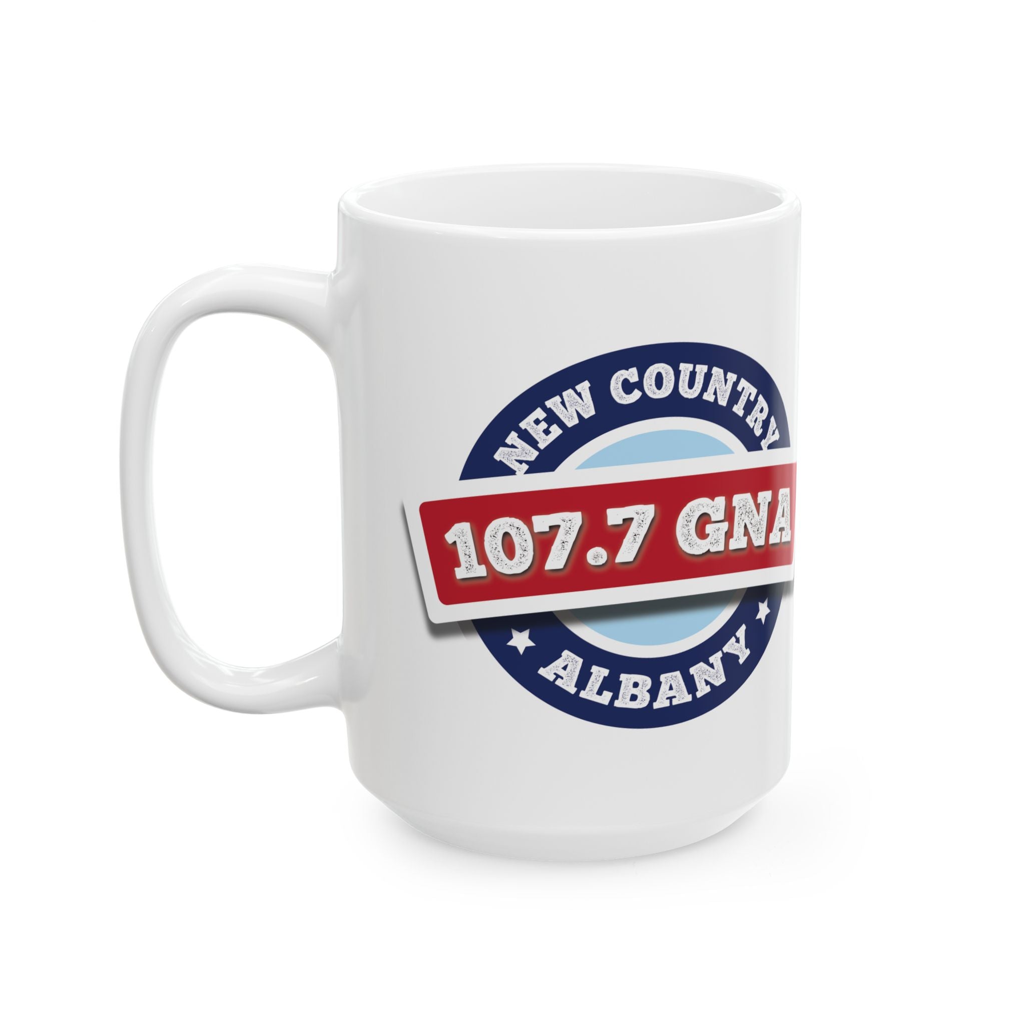107.7 GNA New Country Ceramic Mug, (11oz, 15oz)
