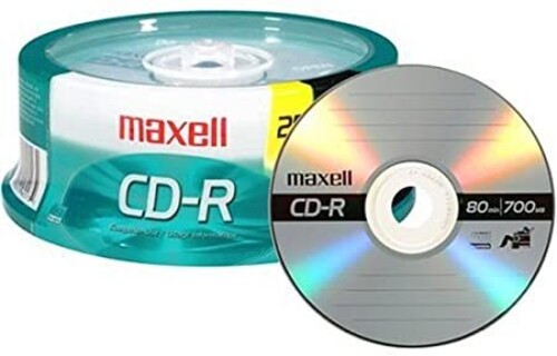 Maxell 648445 CD-R CD Recordable Discs 80Min 25 Pk - Maxell 648445 CD-R 700 CD-R CD Recordable Discs 48X 700MB 80 Min Spindle 25 Pack