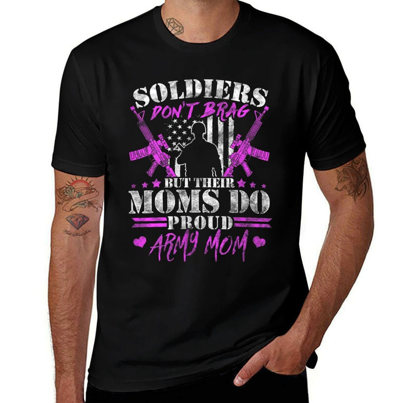 Soldiers Don't Brag Moms Do Proud Army Mom Moisture-Wicking Tee