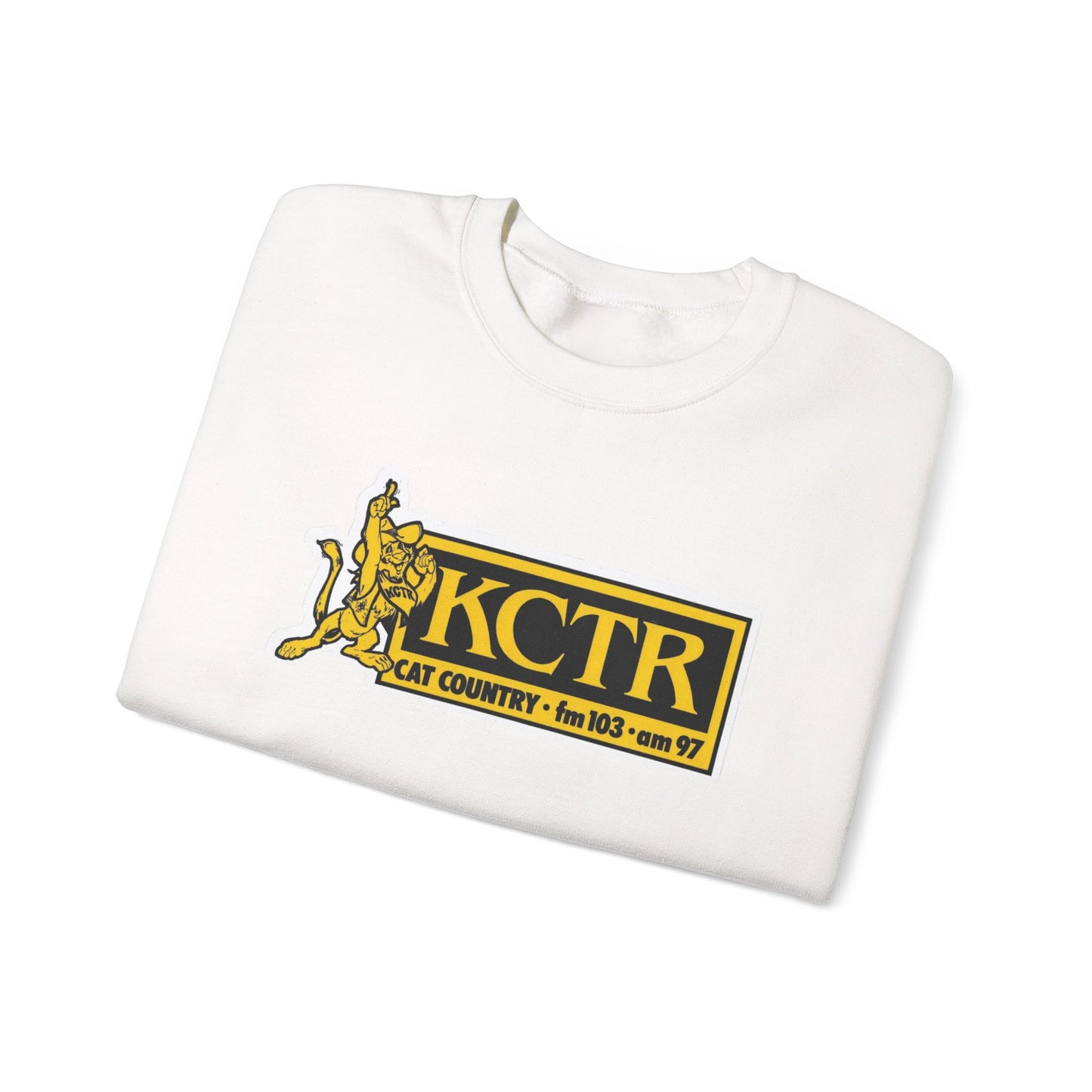 Retro Cat Country 102.9 KCTR Unisex Heavy Blend™ Crewneck Sweatshirt