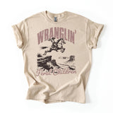 Wranglin’ Feral Children T-Shirt | Funny Western Mom Shirt | Country Mama Tee | Parenting Humor Graphic Tee | Chaos Coordinator Shirt
