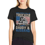 Semi Truck Driver Trucker Daddy American Quick-Dry T-Shirt