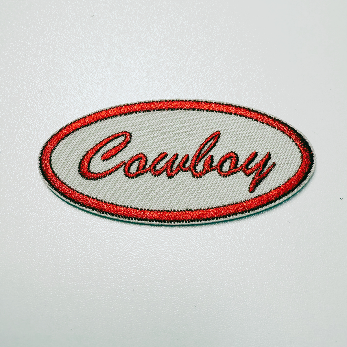 3" Cowboy in Red - Embroidered Hat Patch