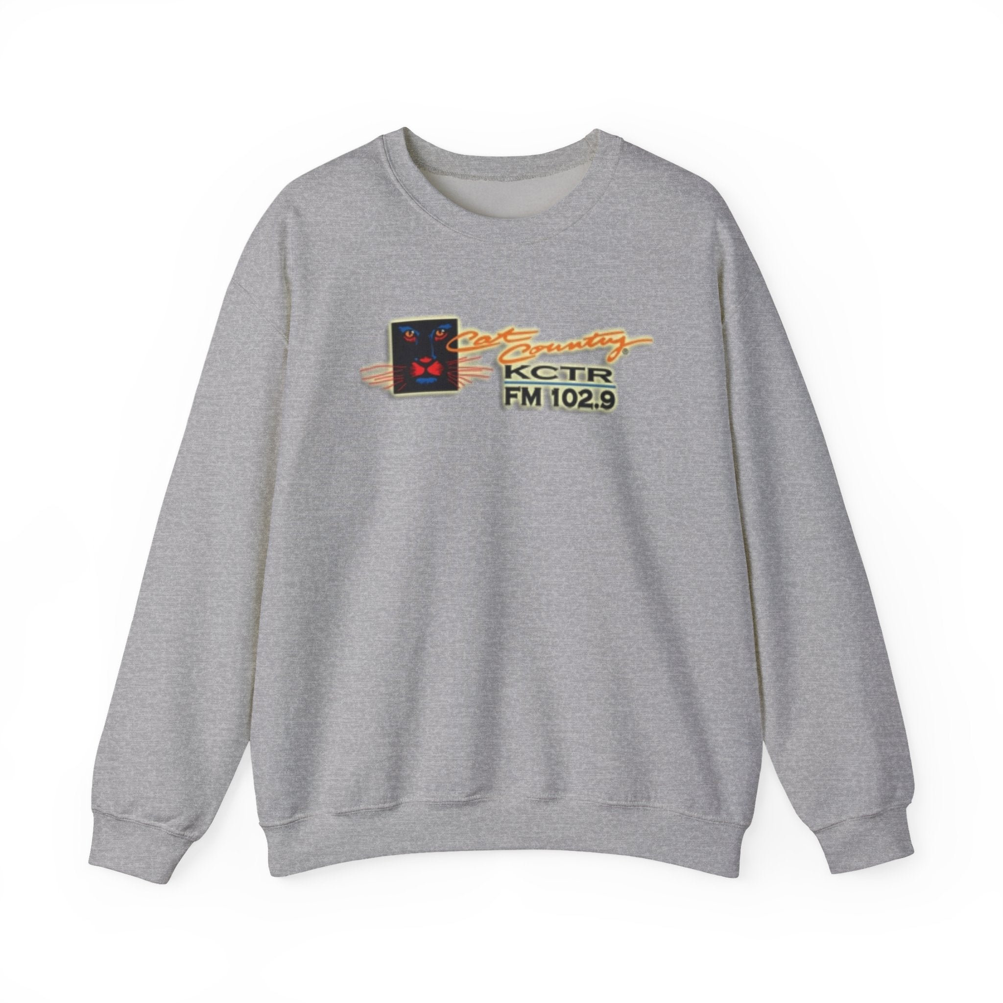 Retro Cat Country 102.9 KCTR Unisex Heavy Blend™ Crewneck Sweatshirt