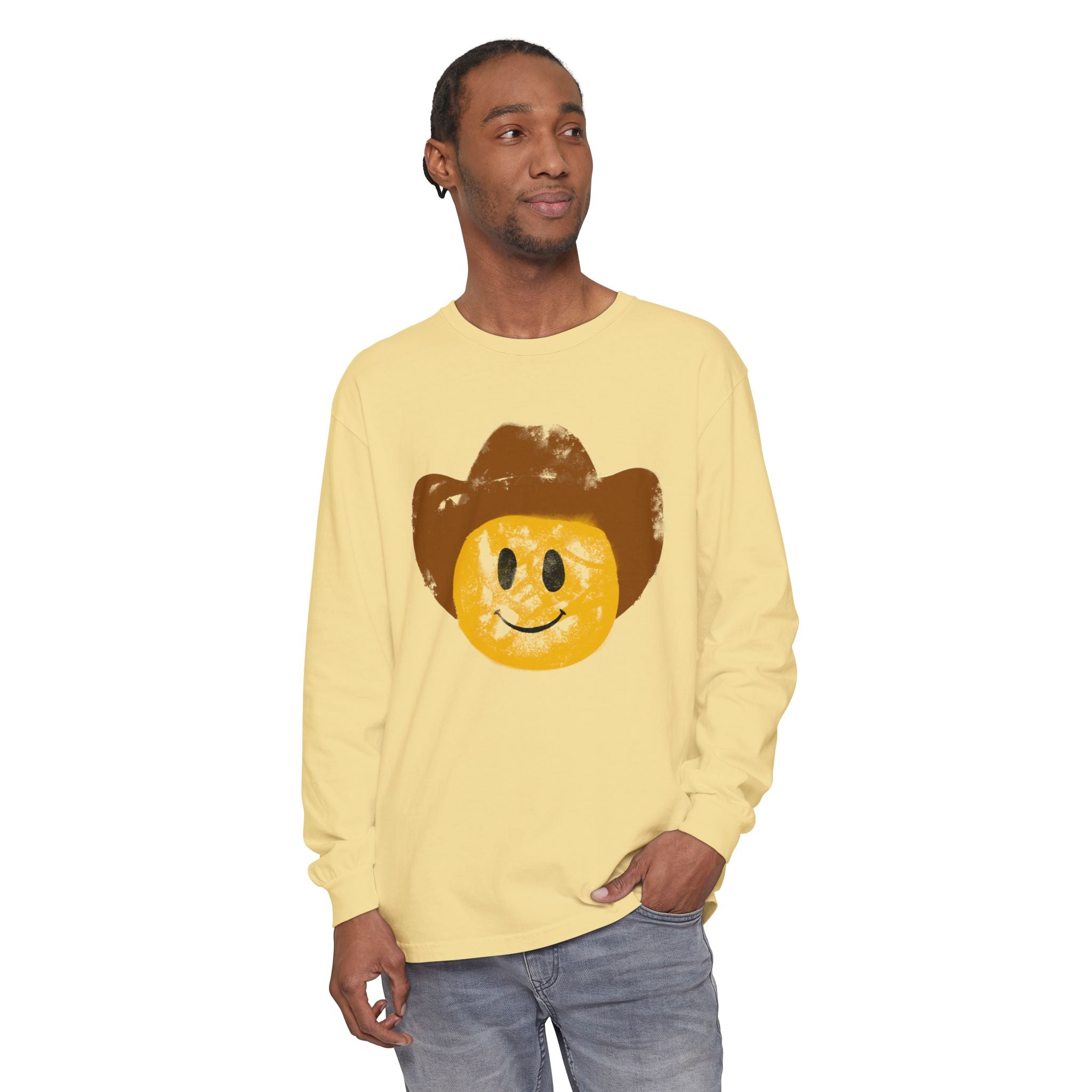 Cowboy SmileyLong Sleeve T-Shirt