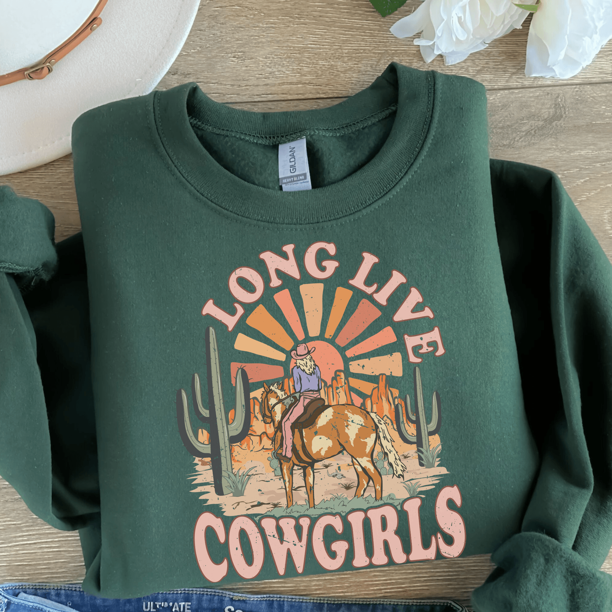 Long Live Cowgirls Graphic Tee or Crewneck Sweatshirt – Western