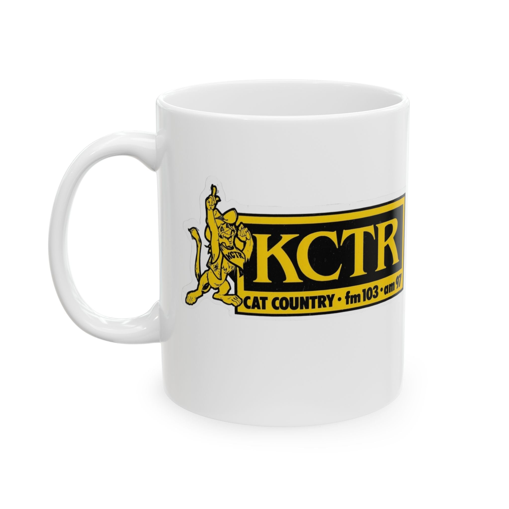 Retro Cat Country 102.9 KCTR Ceramic Mug, (11oz, 15oz)