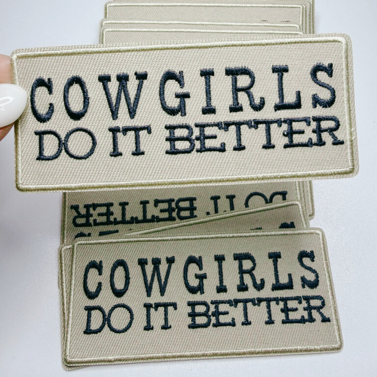 4" COWGIRLS Do It Better - Embroidered Hat Patch