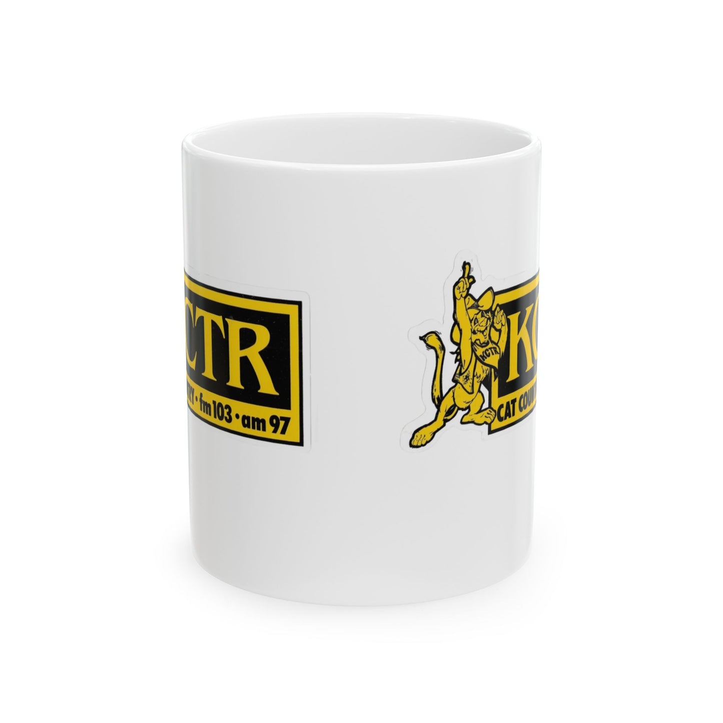 Retro Cat Country 102.9 KCTR Ceramic Mug, (11oz, 15oz)