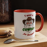 Cowboy for Christmas Accent Coffee Mug (11, 15oz)