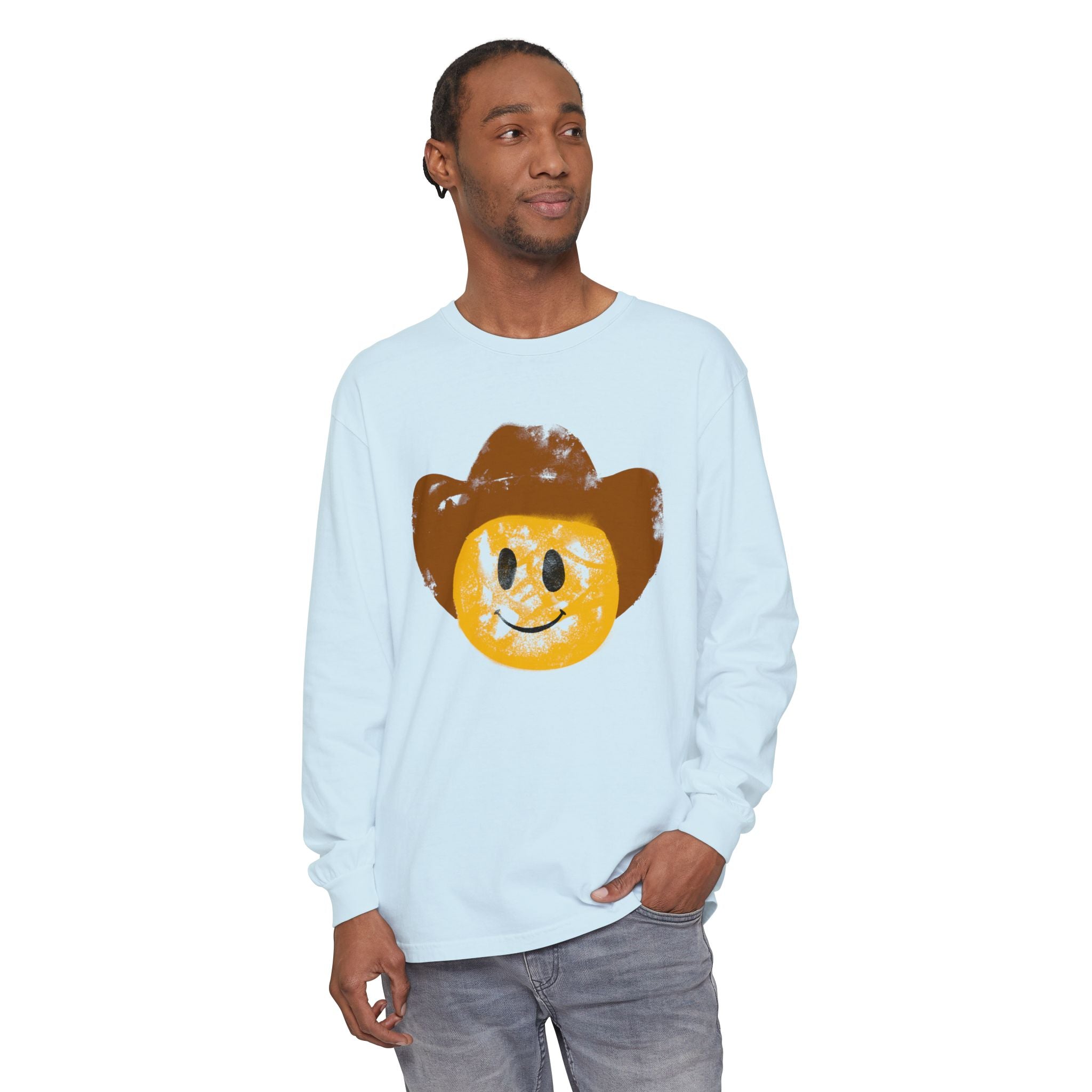 Cowboy SmileyLong Sleeve T-Shirt