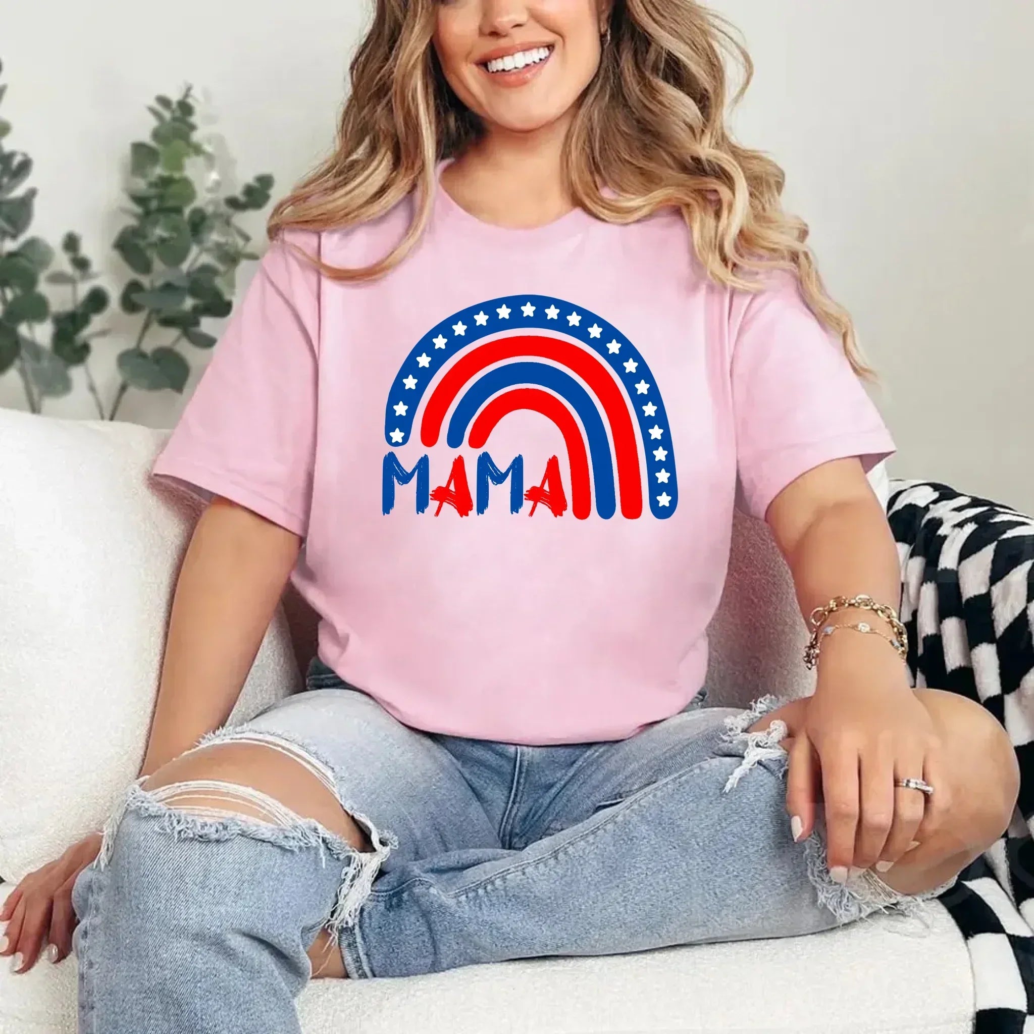 Patriotic Mama & Mini Matching T-Shirt Set – 4th of July