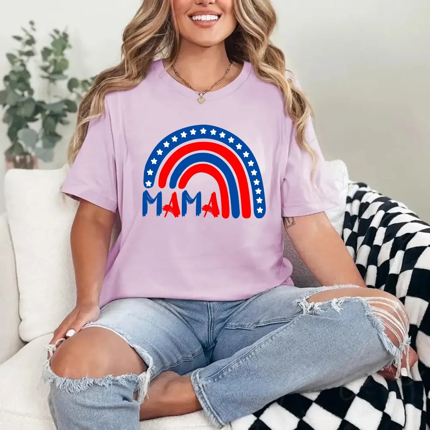 Patriotic Mama & Mini Matching T-Shirt Set – 4th of July