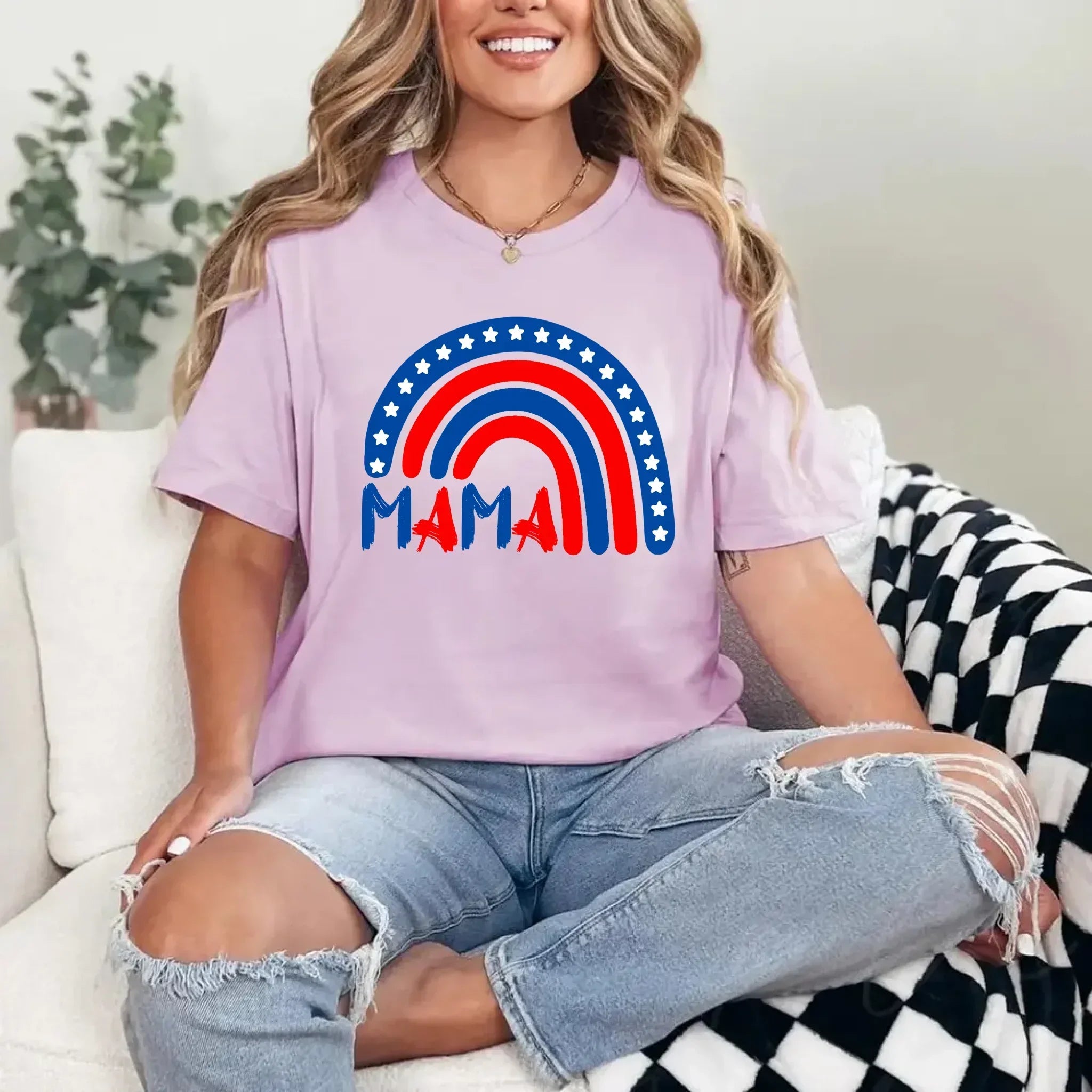 Patriotic Mama & Mini Matching T-Shirt Set – 4th of July