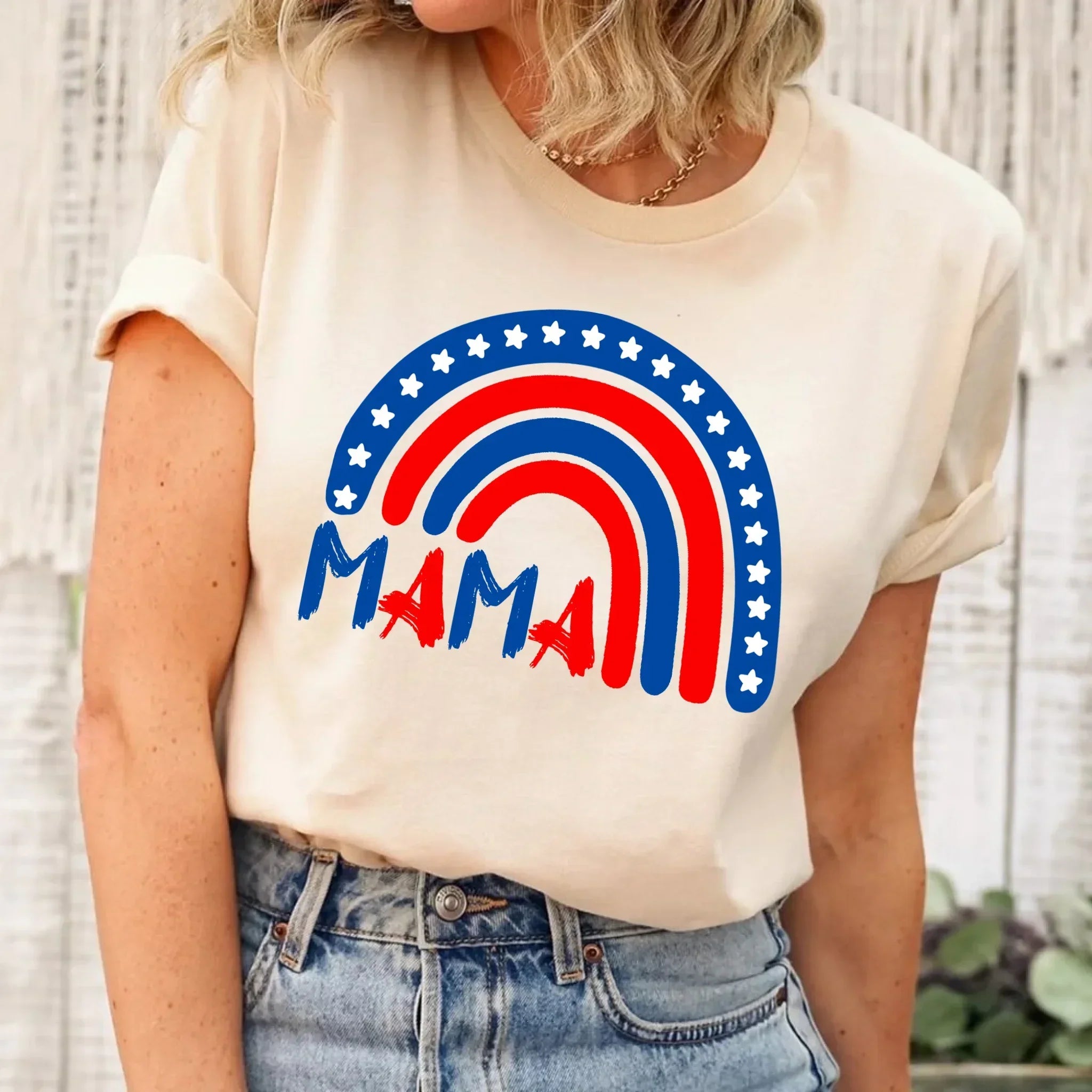 Patriotic Mama & Mini Matching T-Shirt Set – 4th of July