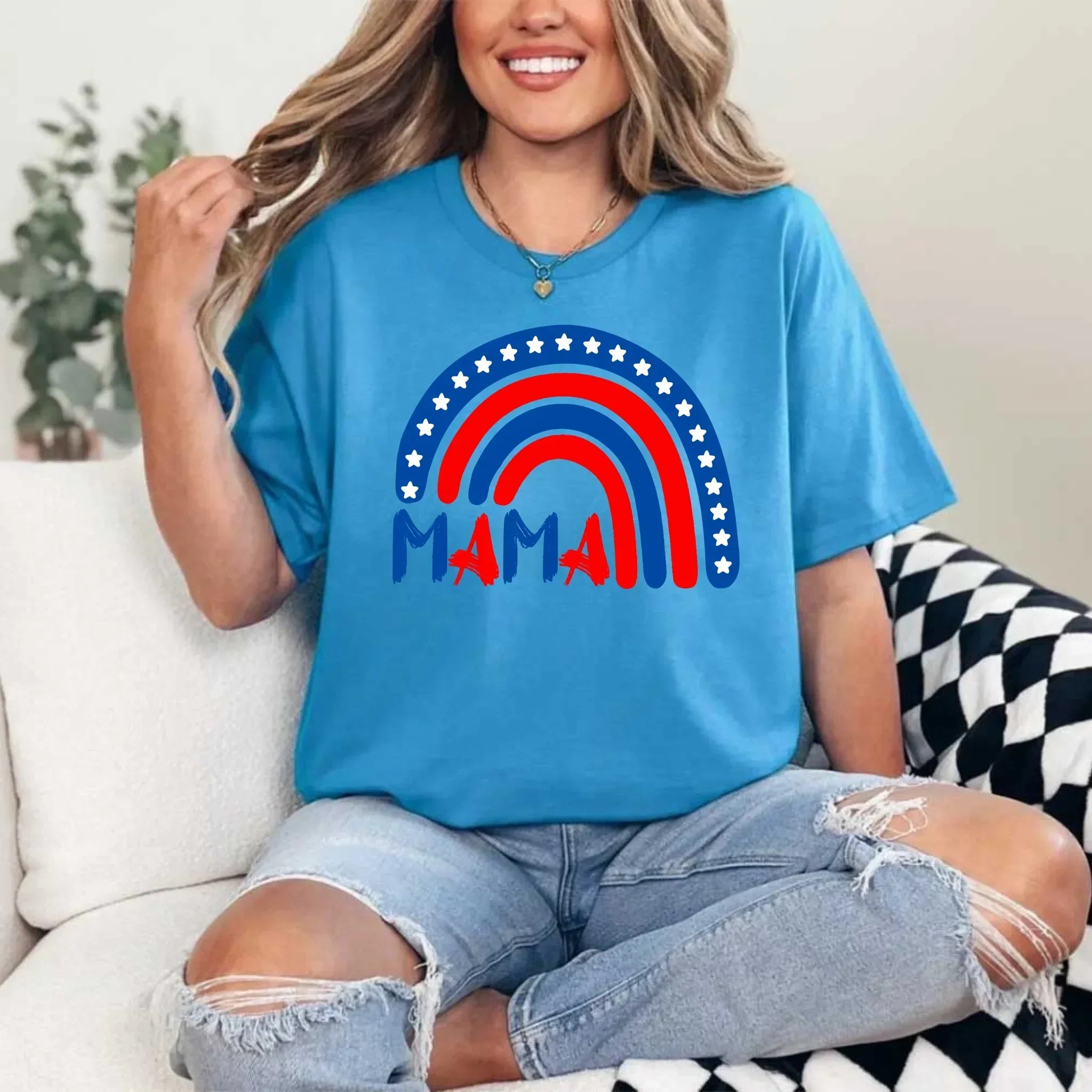 Patriotic Mama & Mini Matching T-Shirt Set – 4th of July