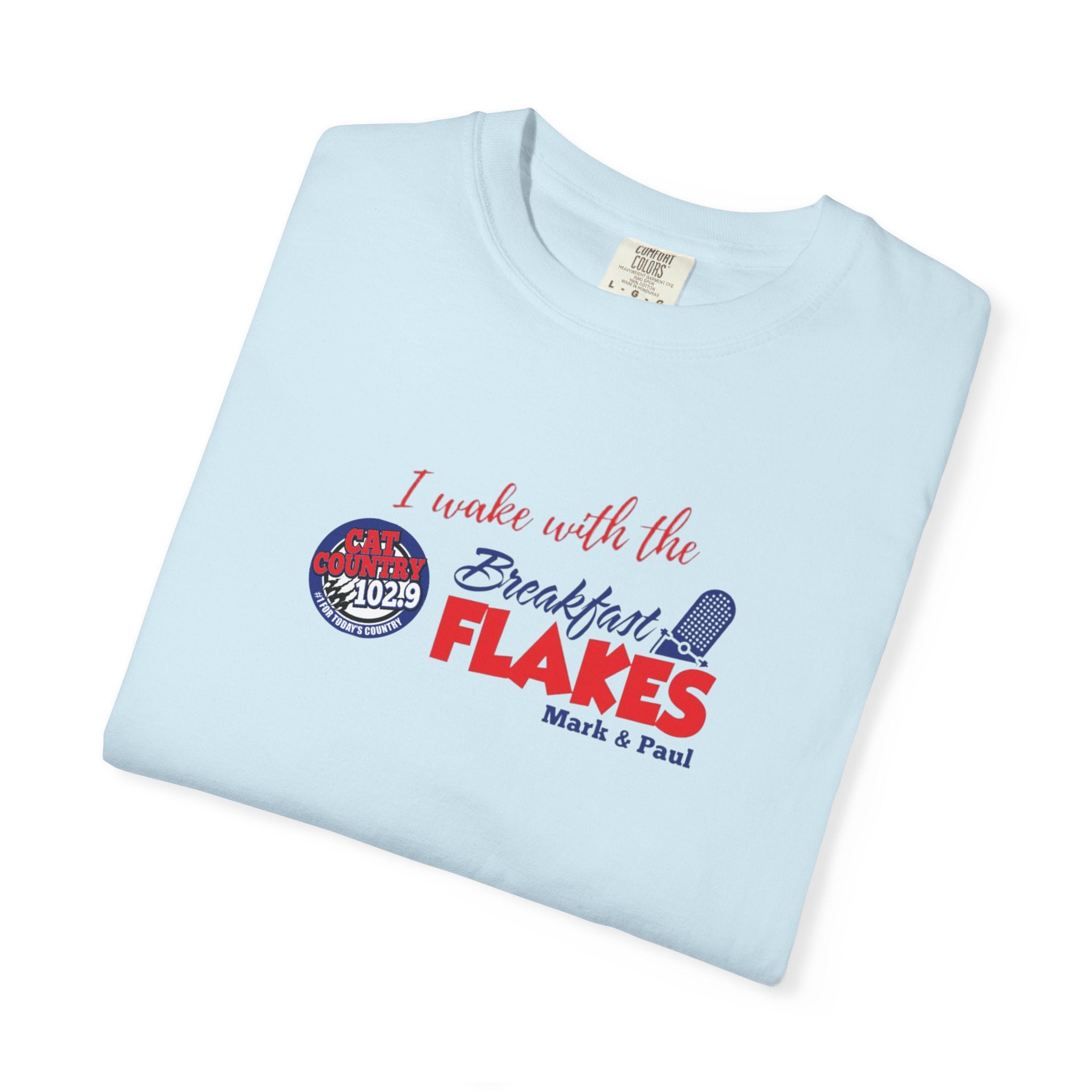 Breakfast Flakes Cat Country 102.9 KCTR Unisex Garment-Dyed T-shirt