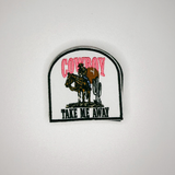 3" Cowboy Take me away - Embroidered Hat Patch