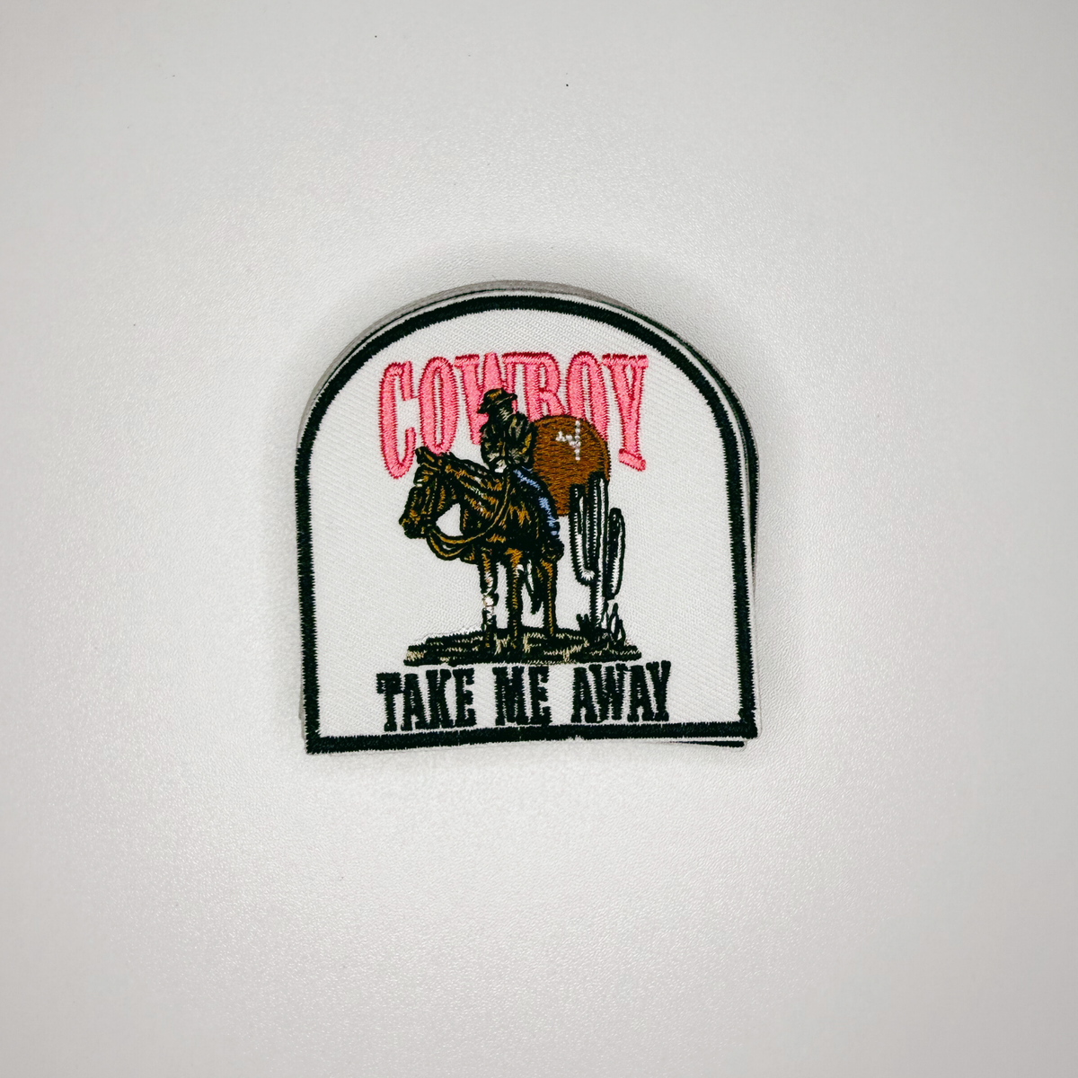 3" Cowboy Take me away - Embroidered Hat Patch