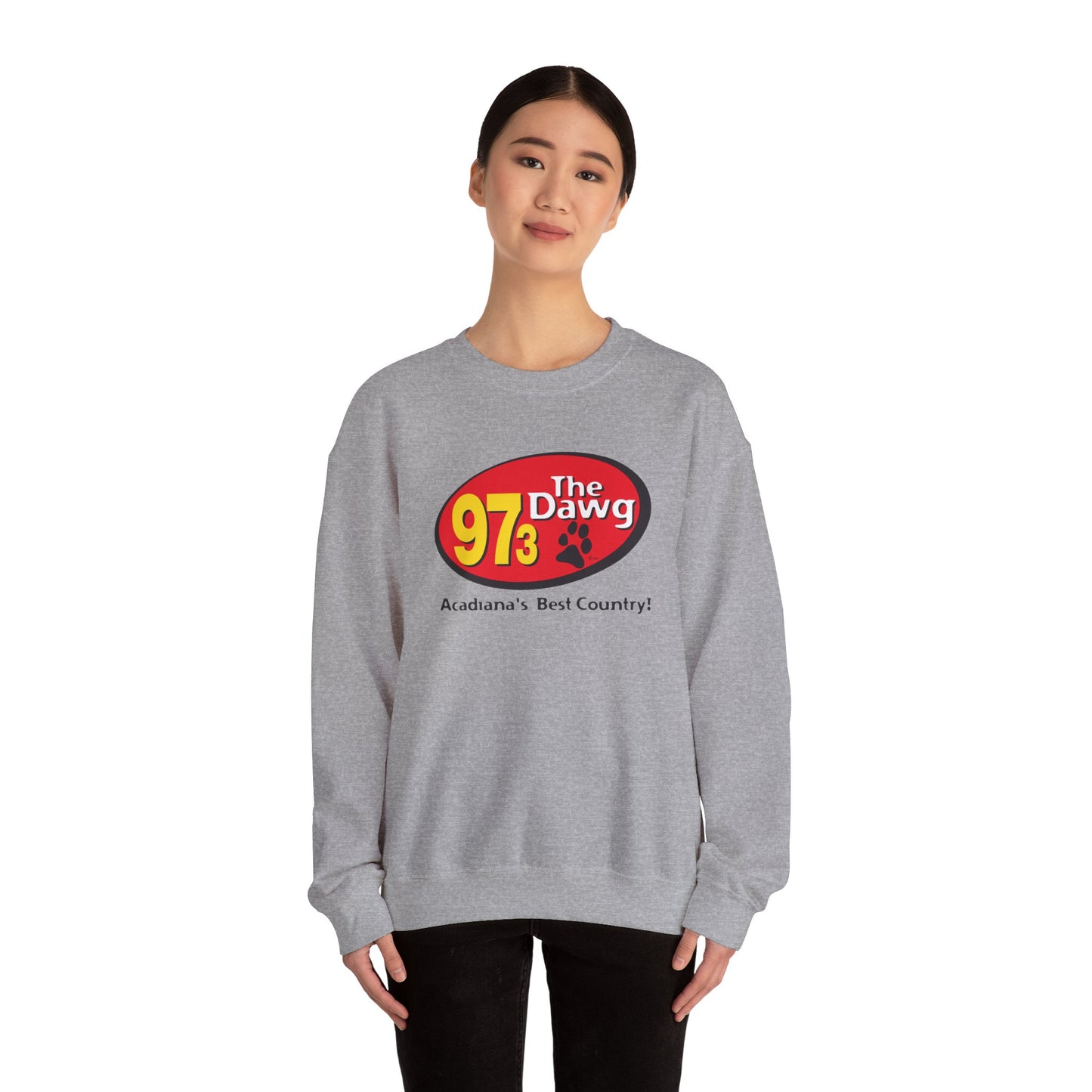 97.3 The Dawg Unisex Heavy Blend™ Crewneck Sweatshirt