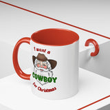 Cowboy for Christmas Accent Coffee Mug (11, 15oz)