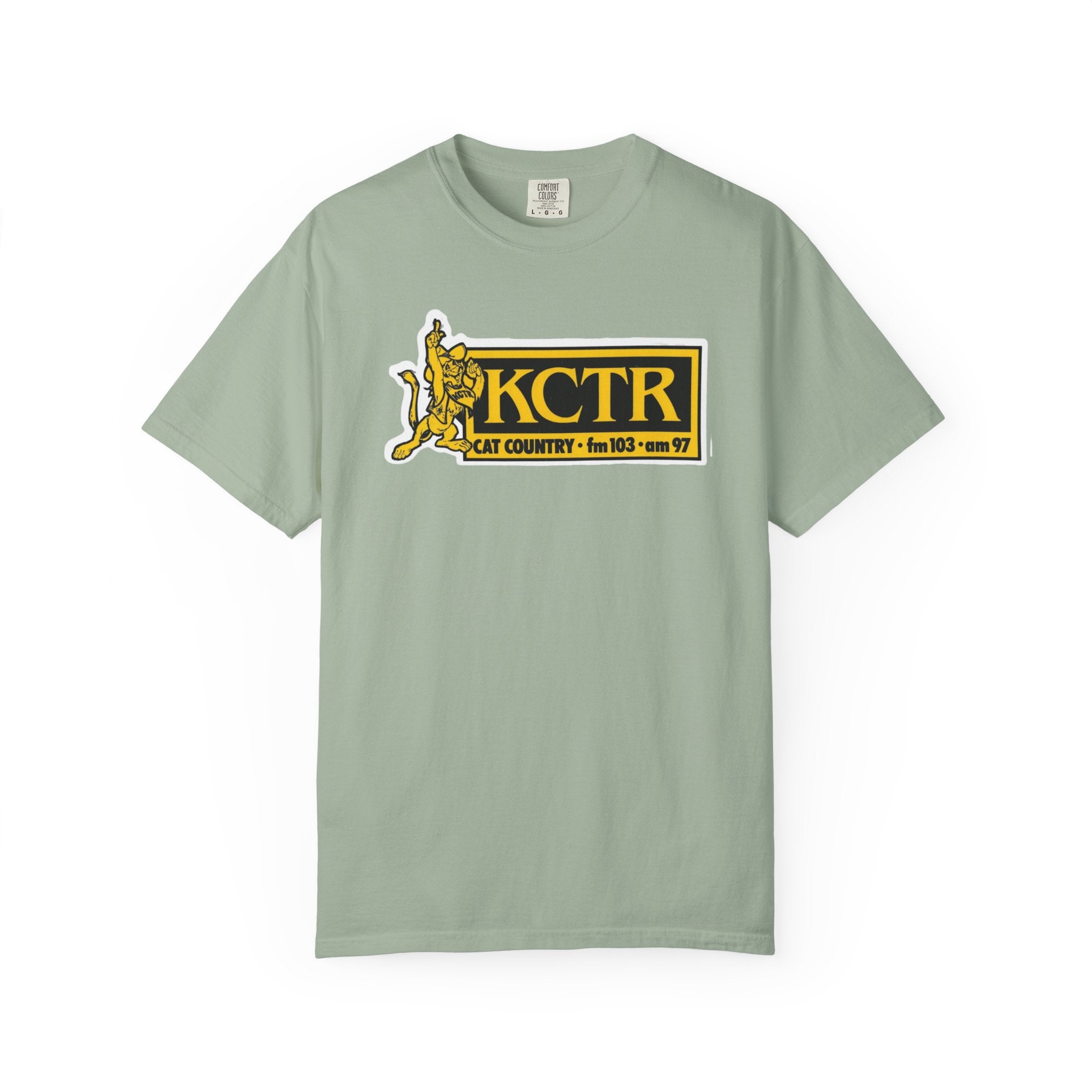 Retro Cat Country 102.9 KCTR Unisex Garment-Dyed T-shirt