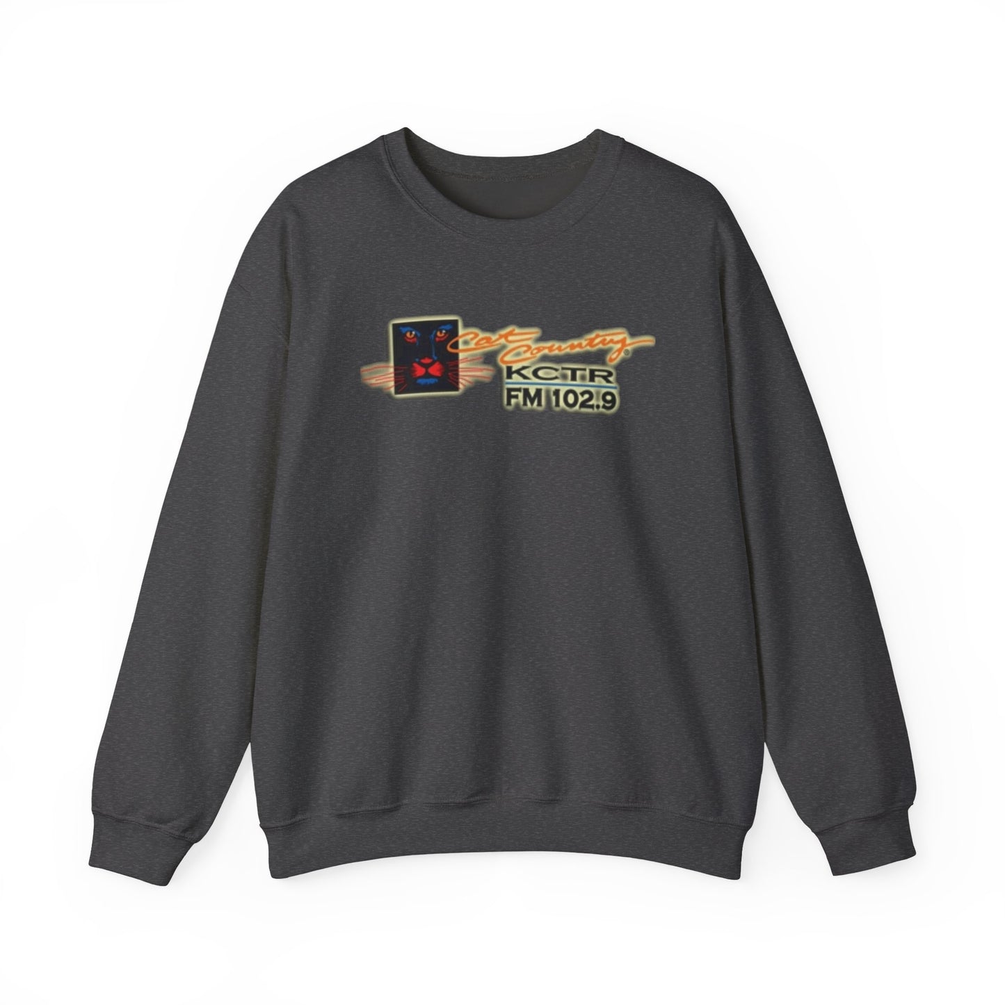 Retro Cat Country 102.9 KCTR Unisex Heavy Blend™ Crewneck Sweatshirt