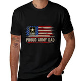 Vintage Proud Army Dad American Veteran Gift Summer Tee