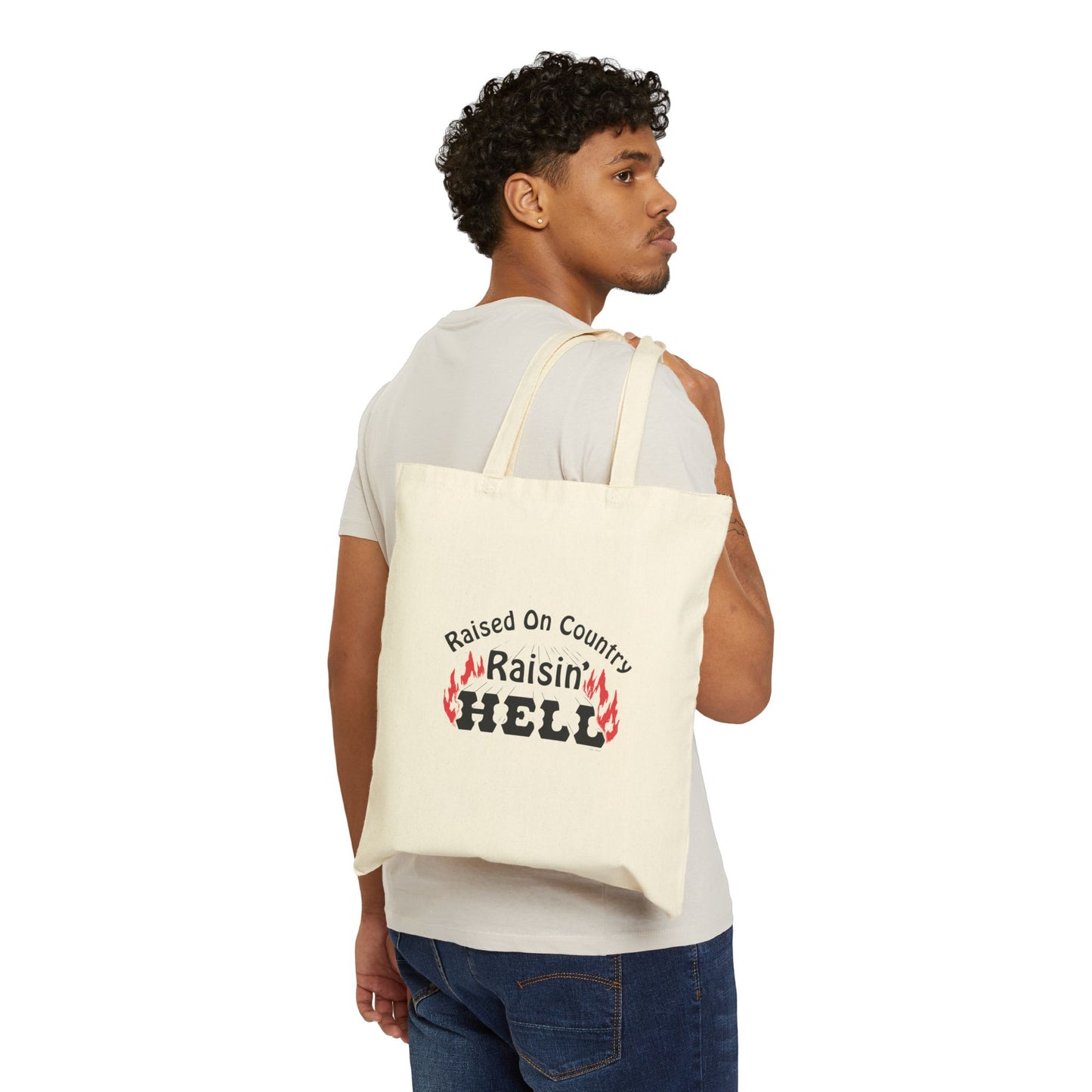 Raised on Country, Raisin’ Hell Tote Bag