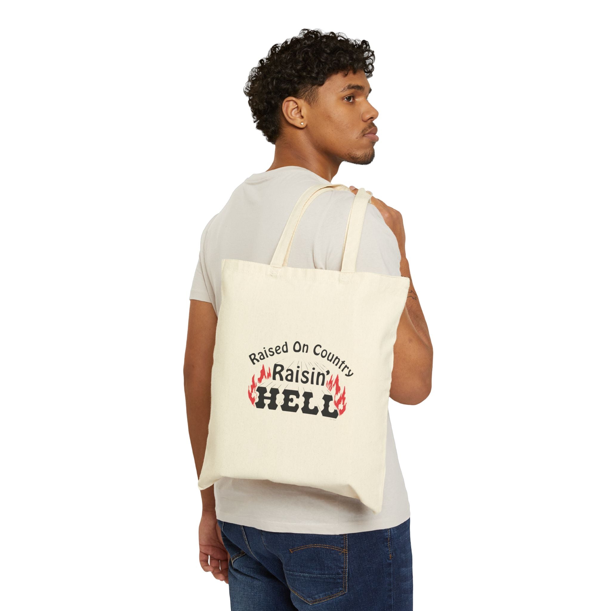 Raised on Country, Raisin’ Hell Tote Bag
