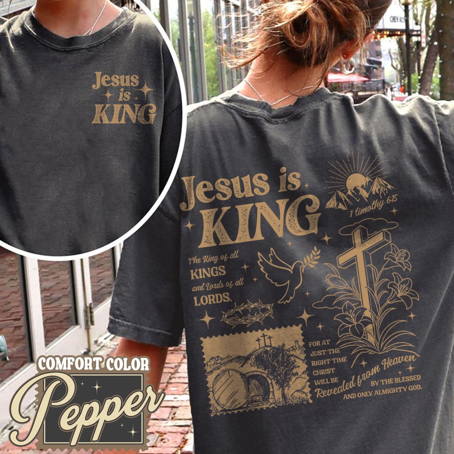 Jesus Is King Christian Graphic T-Shirt – Faith Apparel