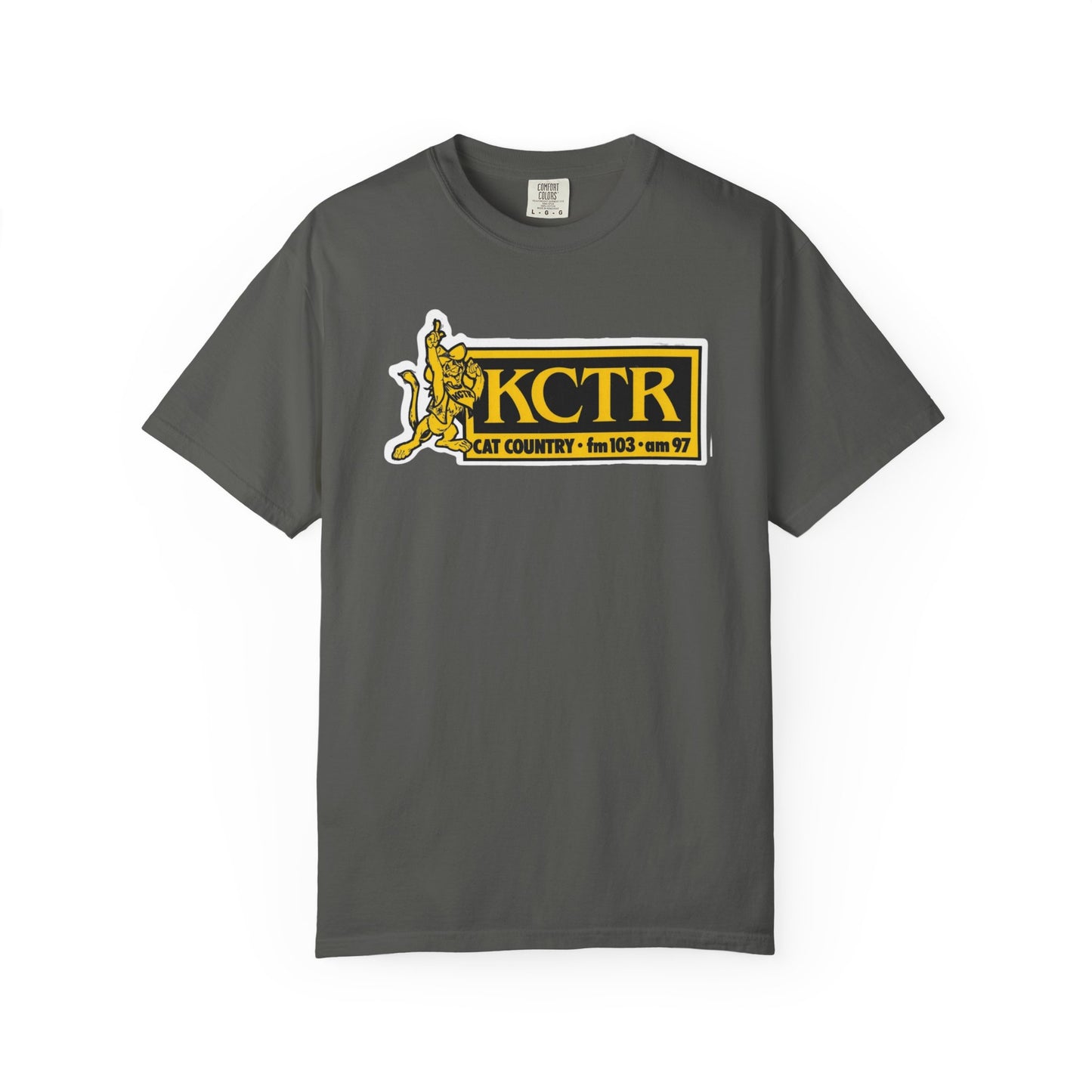 Retro Cat Country 102.9 KCTR Unisex Garment-Dyed T-shirt