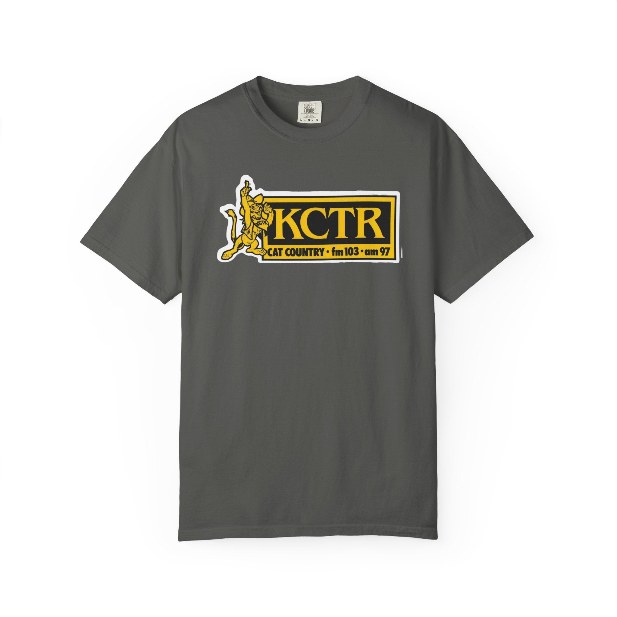 Retro Cat Country 102.9 KCTR Unisex Garment-Dyed T-shirt