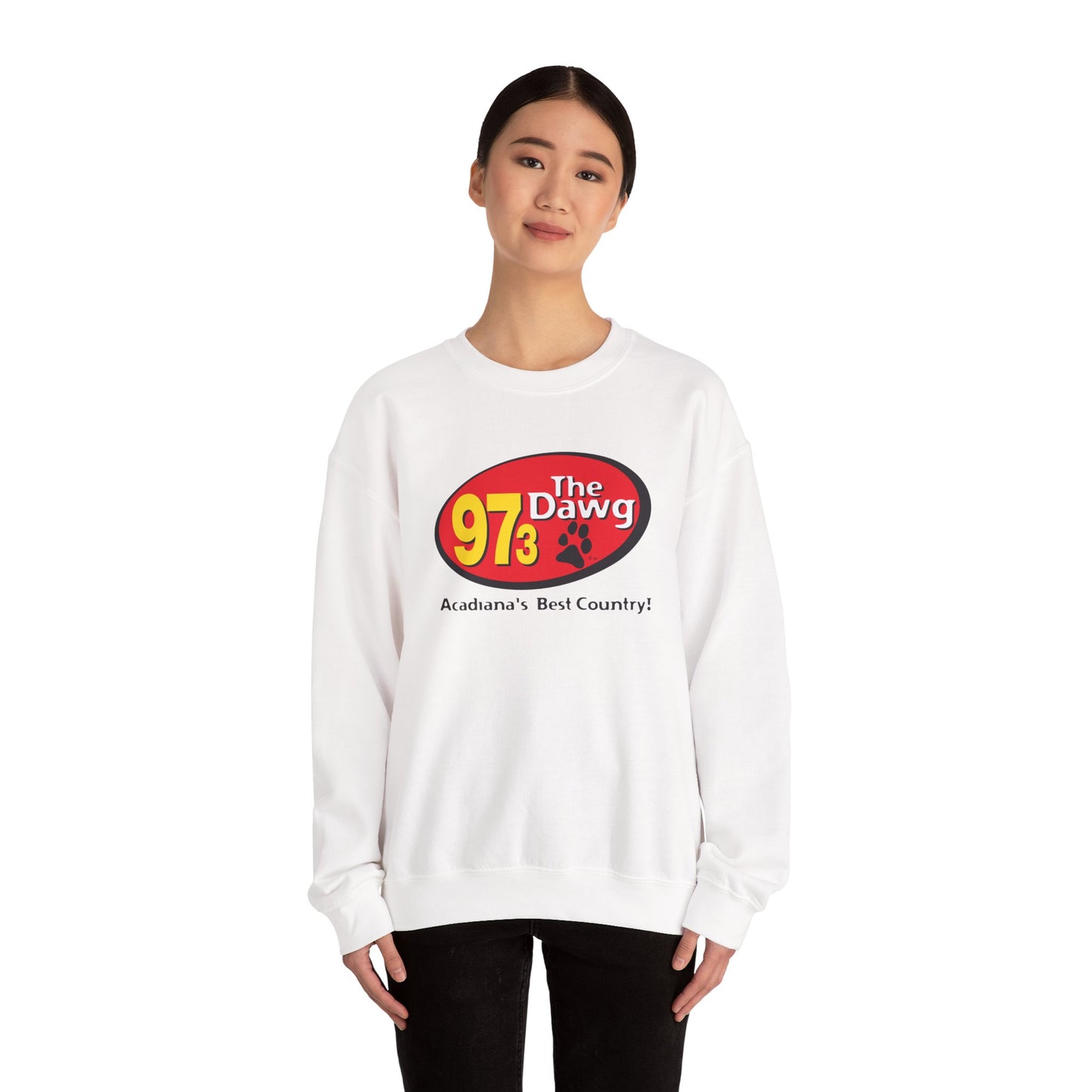 97.3 The Dawg Unisex Heavy Blend™ Crewneck Sweatshirt