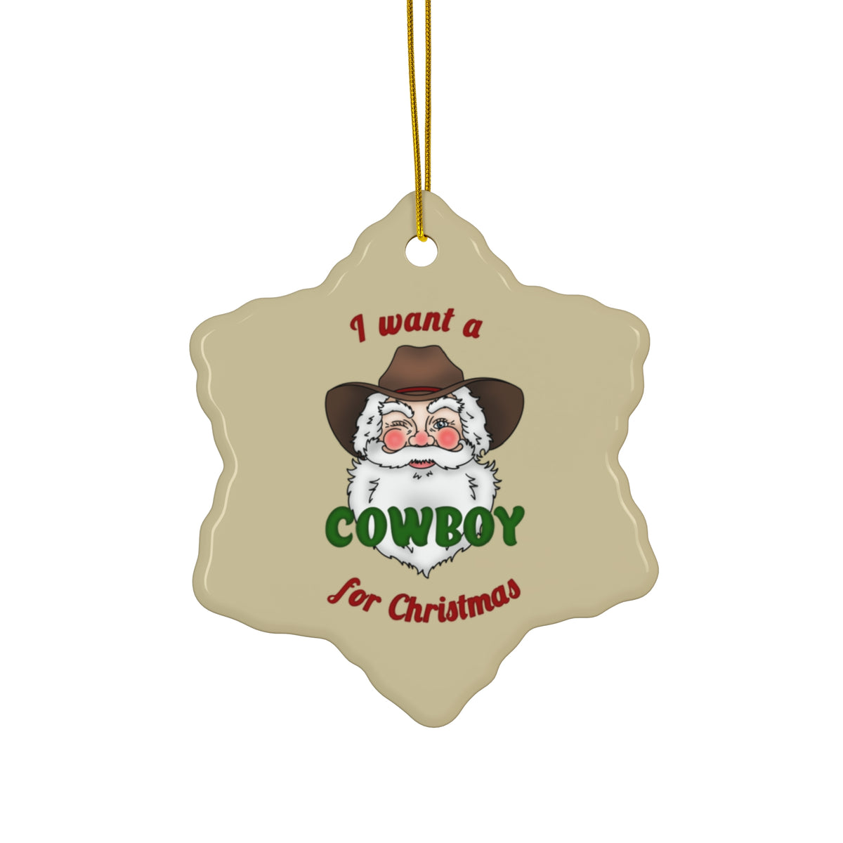 Cowboy Christmas Ornament