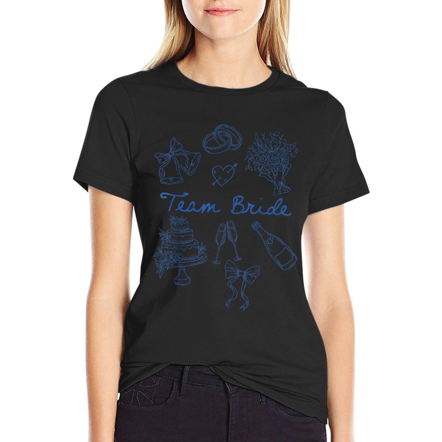 Team Bride Bridesmaid Bow Bachelorette Party Tee – Wedding Shirt