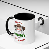 Cowboy for Christmas Accent Coffee Mug (11, 15oz)
