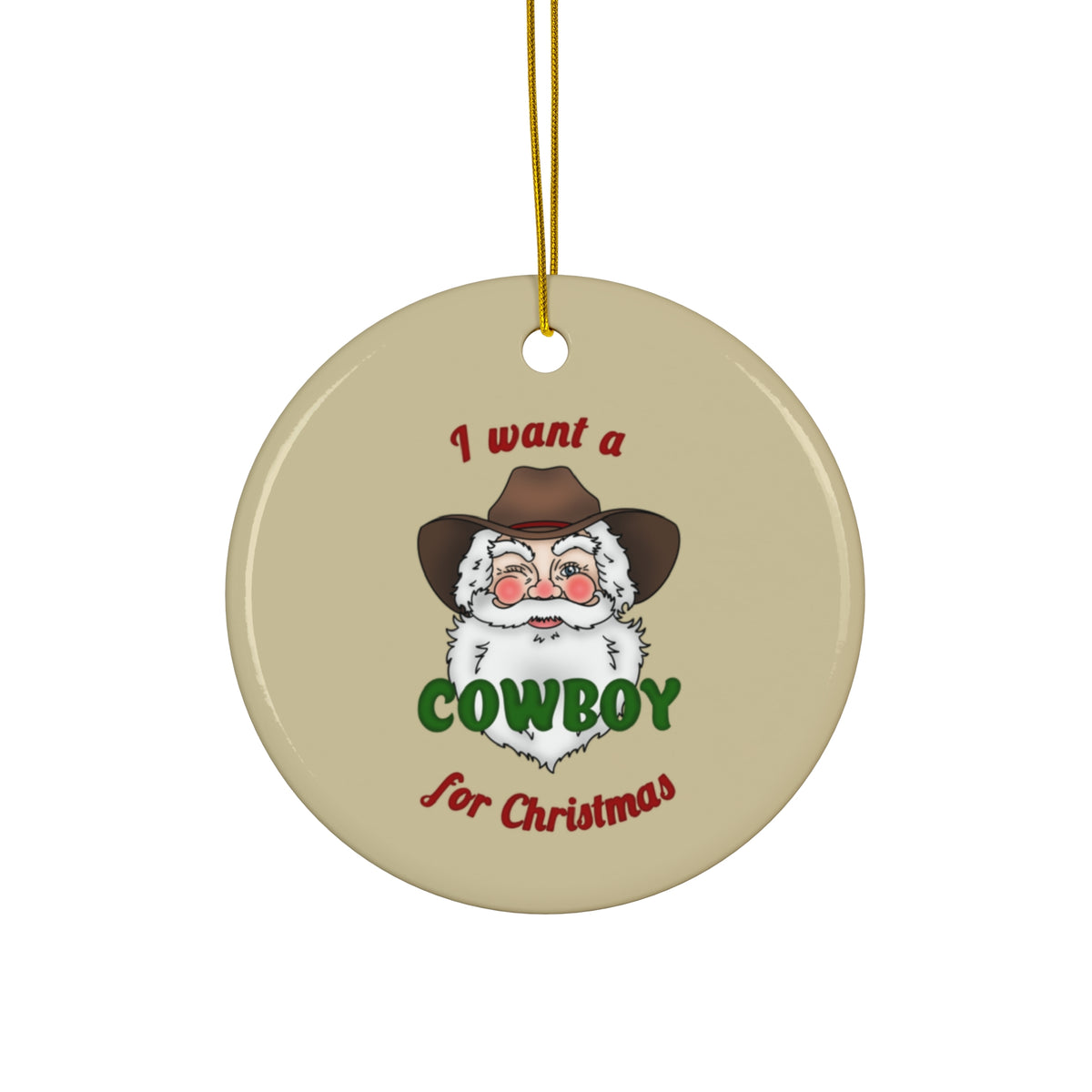 Cowboy Christmas Ornament