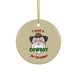 Cowboy Christmas Ornament