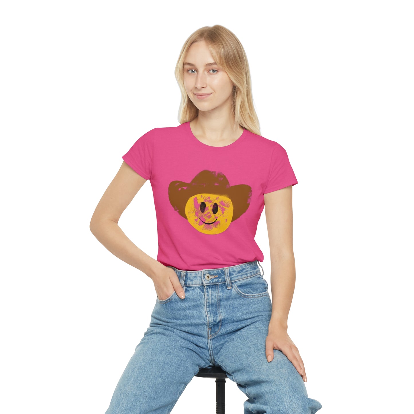 Cowboy Smiley T-Shirt Women's Fit