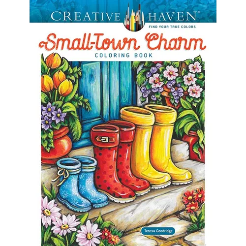 Creative Haven Small-Town Charm Coloring Book