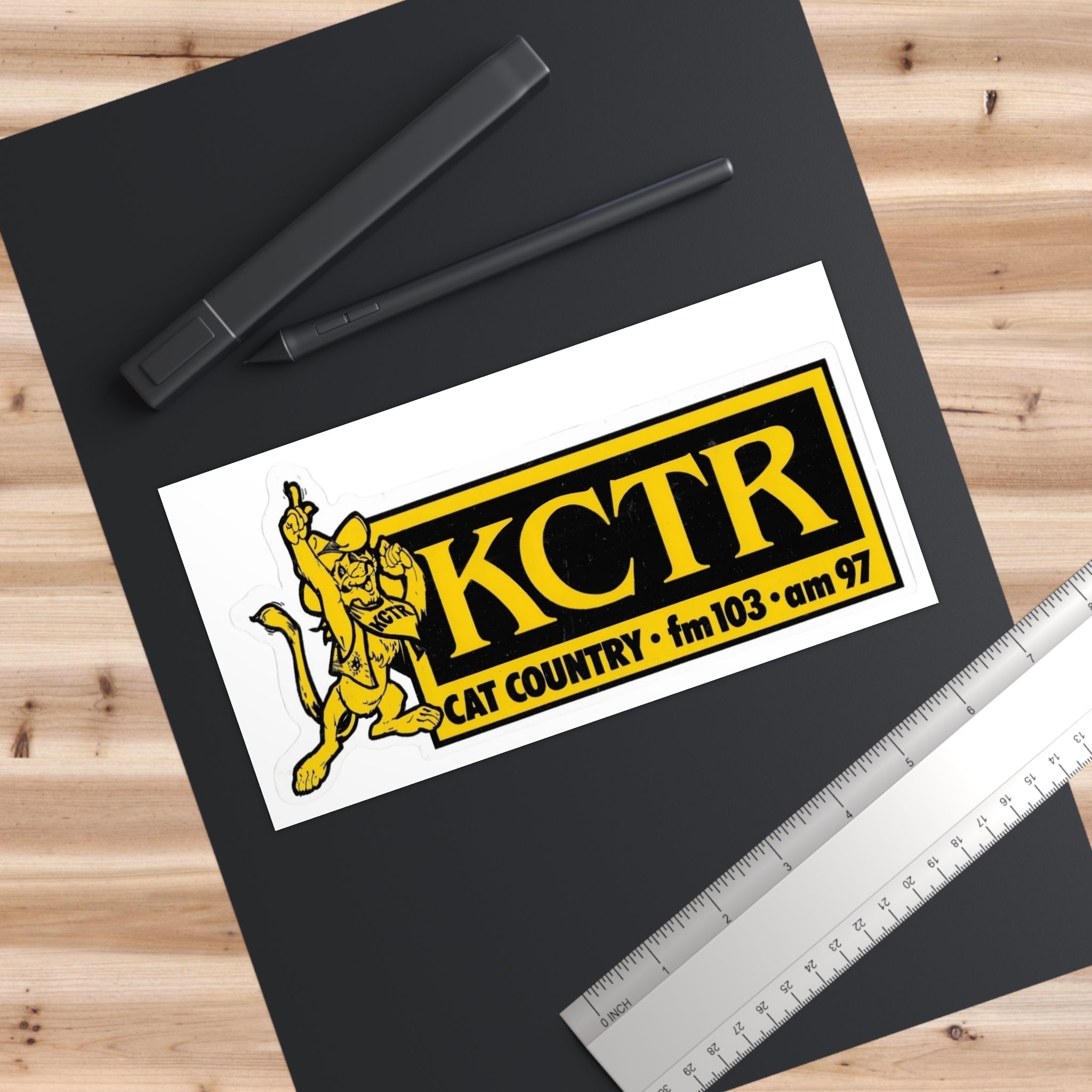 Retro Cat Country 102.9 KCTR Bumper Stickers