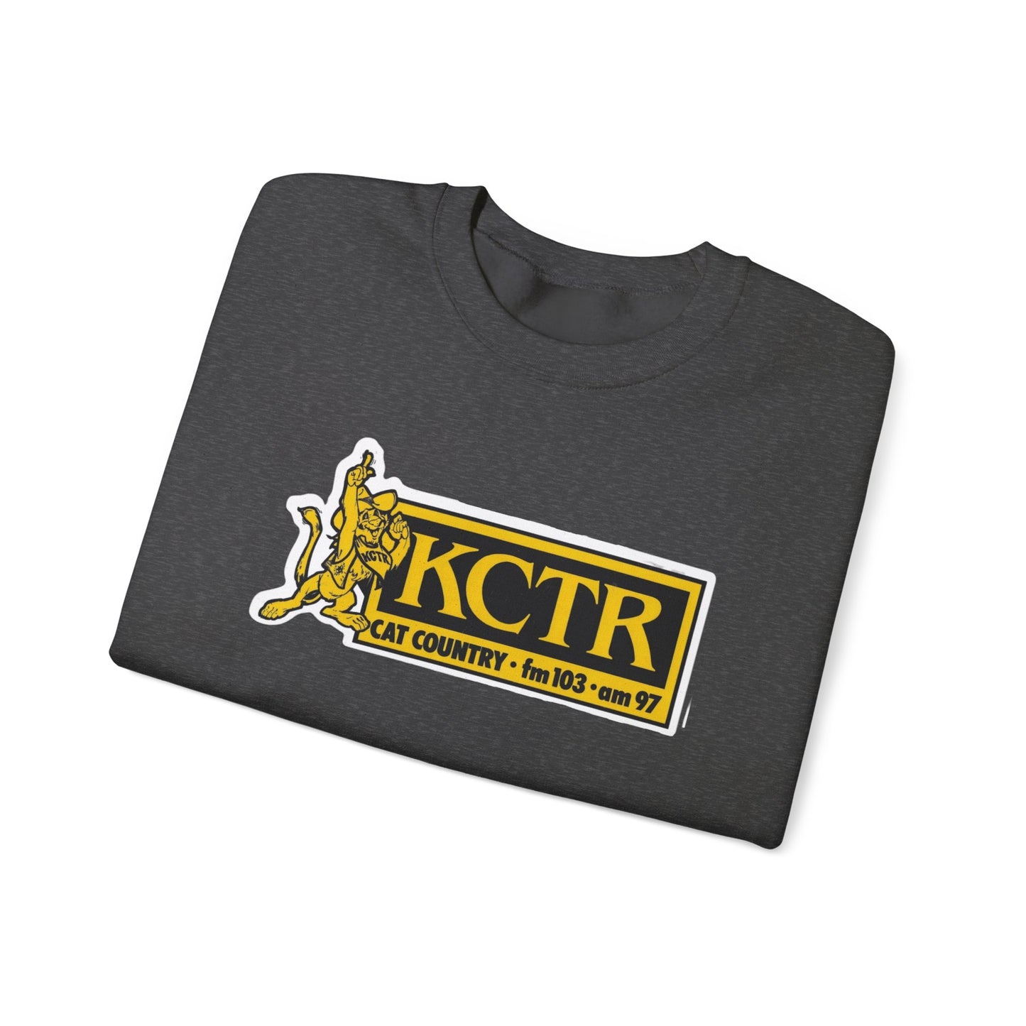 Retro Cat Country 102.9 KCTR Unisex Heavy Blend™ Crewneck Sweatshirt