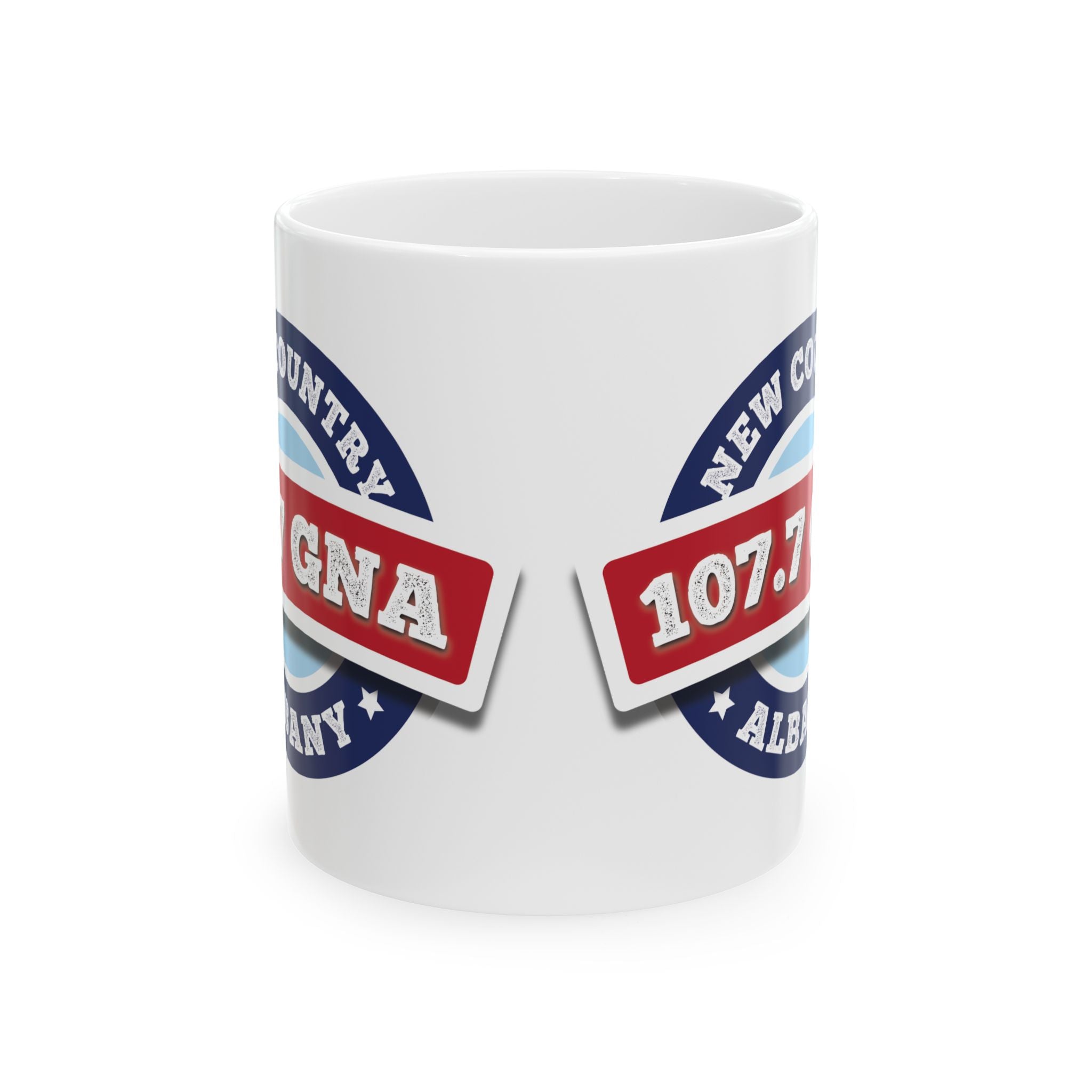 107.7 GNA New Country Ceramic Mug, (11oz, 15oz)