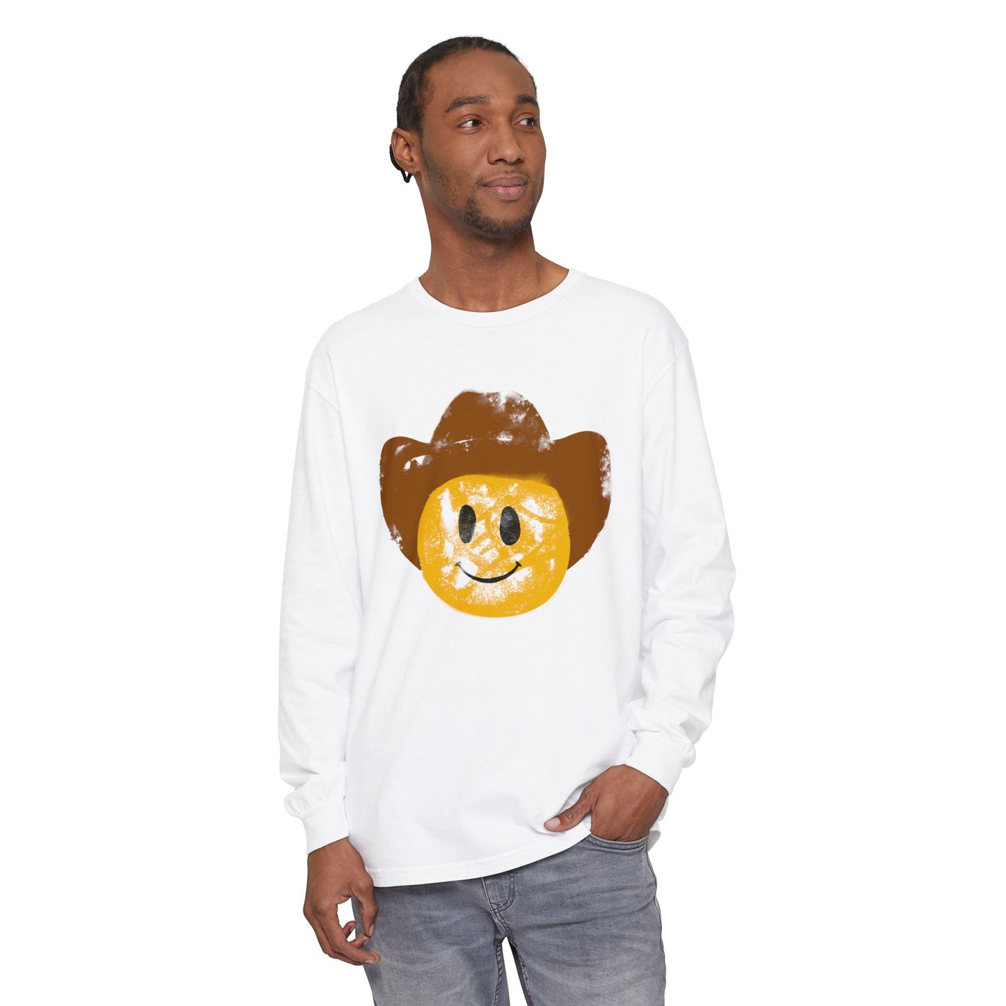 Cowboy SmileyLong Sleeve T-Shirt