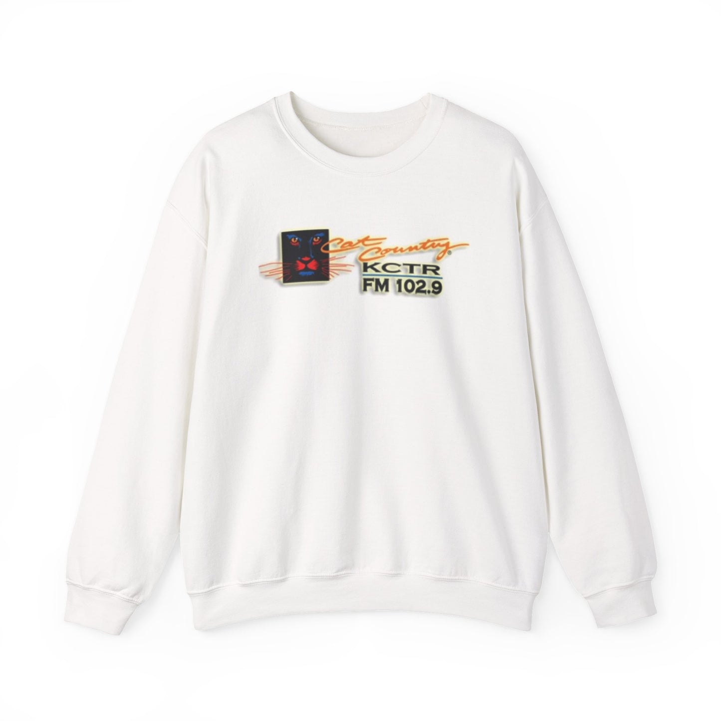 Retro Cat Country 102.9 KCTR Unisex Heavy Blend™ Crewneck Sweatshirt