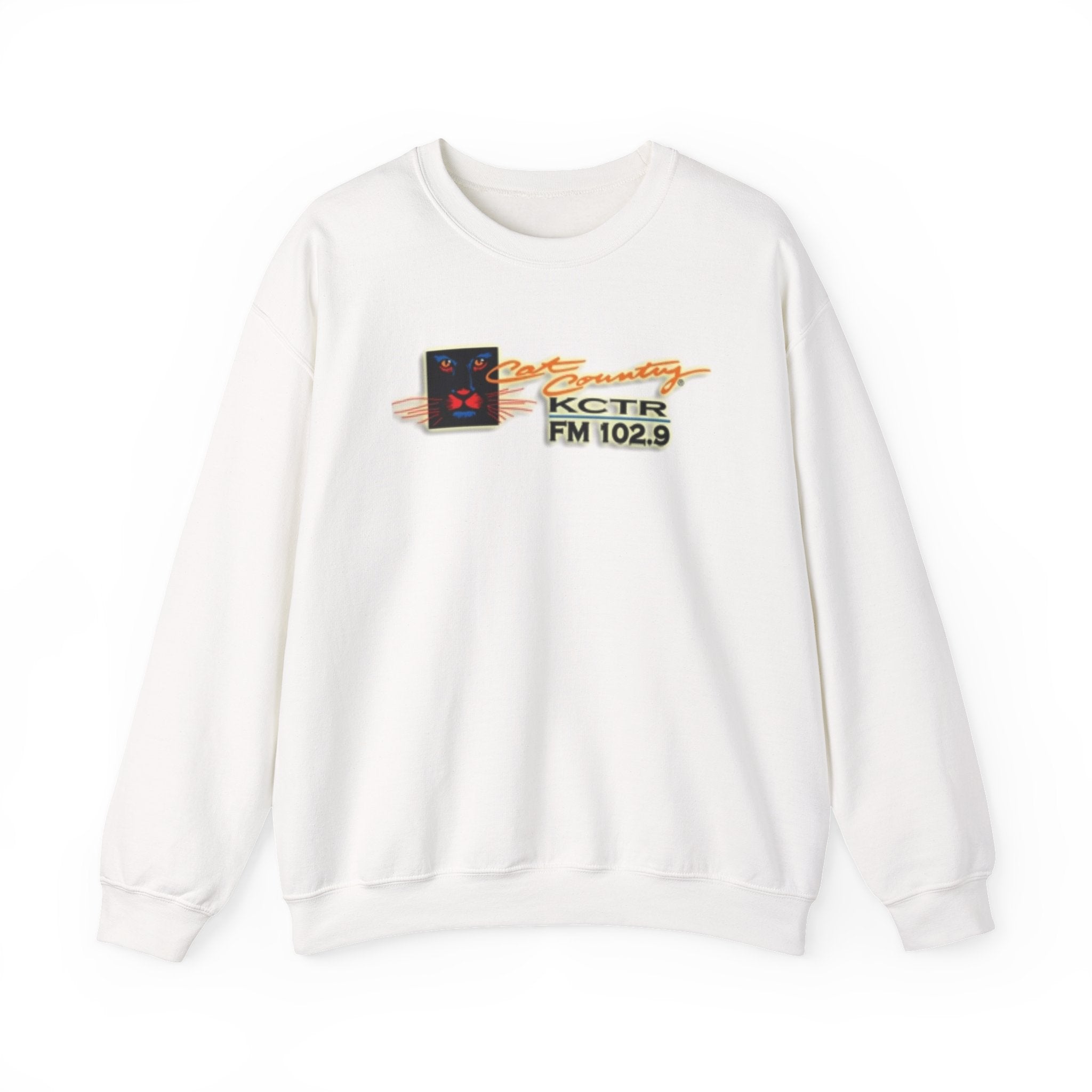 Retro Cat Country 102.9 KCTR Unisex Heavy Blend™ Crewneck Sweatshirt